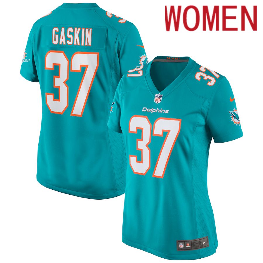 Women Miami Dolphins 37 Myles Gaskin Nike Green Game NFL Jersey